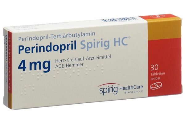 Périndopril Spirig HC cpr 4 mg 30 pce