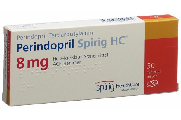 Périndopril Spirig HC cpr 8 mg 30 pce