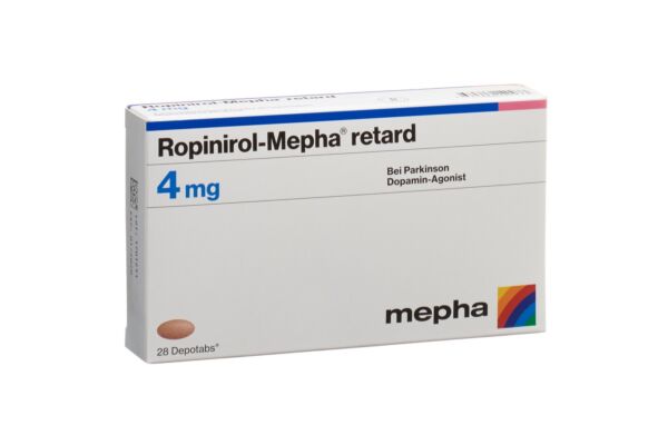 Ropinirol-Mepha retard depotabs 4 mg 28 pce