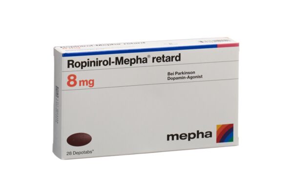 Ropinirol-Mepha retard depotabs 8 mg 28 pce
