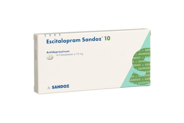 Escitalopram Sandoz cpr pell 10 mg 14 pce