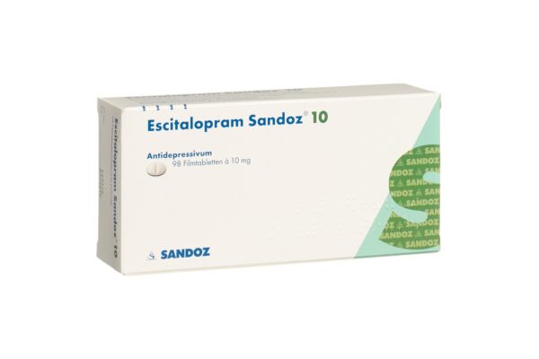Escitalopram Sandoz cpr pell 10 mg 98 pce