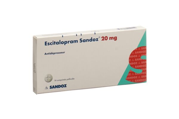 Escitalopram Sandoz Filmtabl 20 mg 14 Stk