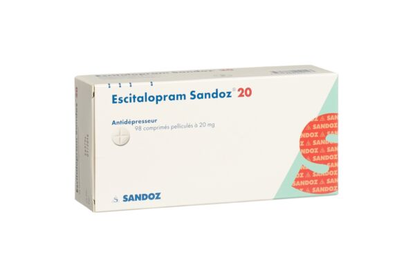 Escitalopram Sandoz Filmtabl 20 mg 98 Stk