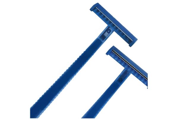 Ampri Einmalrasier einschneidig mit Klingenschutz blau 100 Stk
