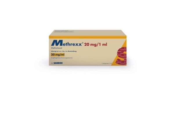 Methrexx Inj Lös 20 mg/ml Fertspr 1 ml