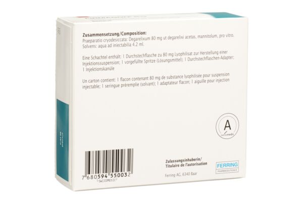 Firmagon subst sèche 80 mg seringue préremplie avec solvant set