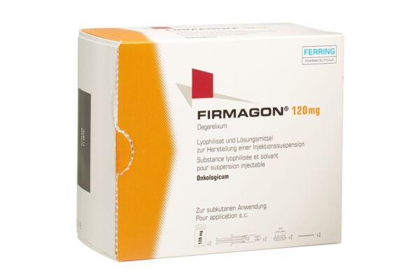 Firmagon Trockensub 120 mg mit Solvens in Fertigspritzen Set 2 Stk