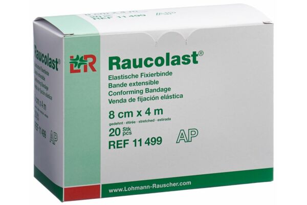 Raucolast elastische Fixierbinde 8cmx4m 20 Stk