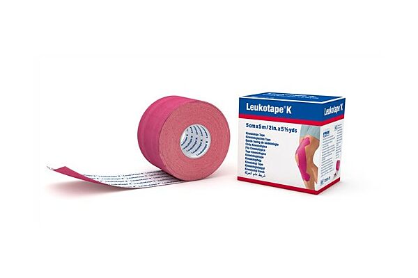 Leukotape K Kinesiologisches Tape 5mx5cm pink