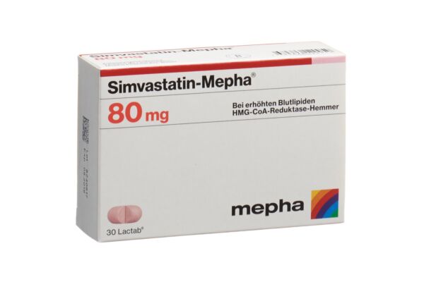 Simvastatin-Mepha Lactab 80 mg 30 pce