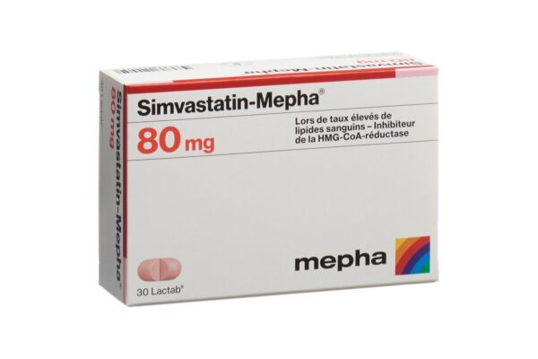 Simvastatin-Mepha Lactab 80 mg 30 pce
