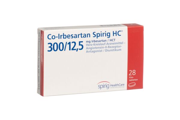 Co-Irbésartan Spirig HC cpr pell 300/12.5mg 28 pce