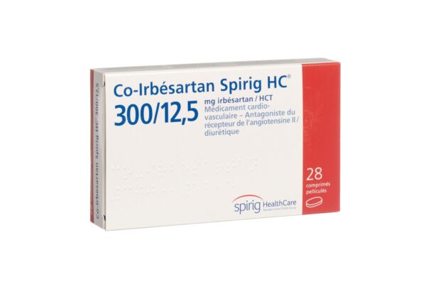 Co-Irbésartan Spirig HC cpr pell 300/12.5mg 28 pce