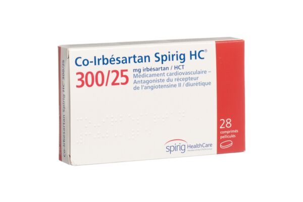 Co-Irbésartan Spirig HC cpr pell 300/25mg 28 pce