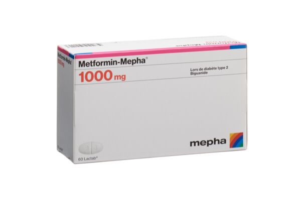 Metformin-Mepha Filmtabl 1000 mg 60 Stk
