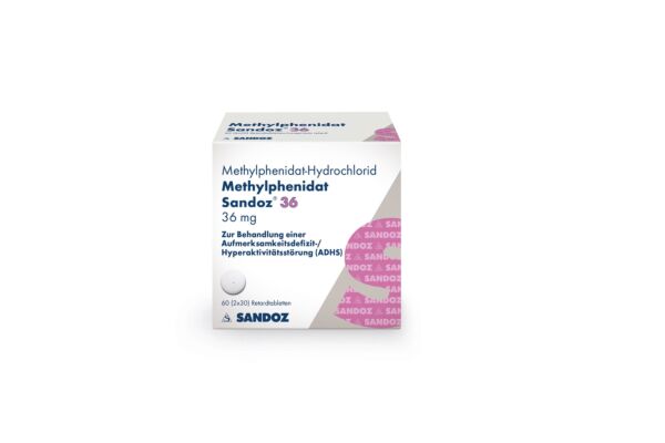 Methylphenidat Sandoz Ret Tabl 36 mg Ds 60 Stk