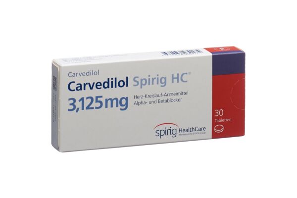 Carvédilol Spirig HC cpr 3.125 mg 30 pce