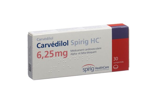 Carvédilol Spirig HC cpr 6.25 mg 30 pce