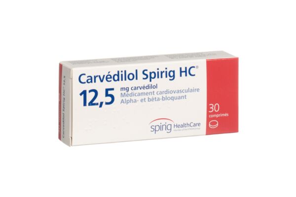 Carvédilol Spirig HC cpr 12.5 mg 30 pce