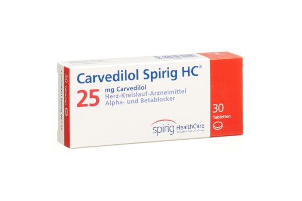 Carvédilol Spirig HC cpr 25 mg 30 pce