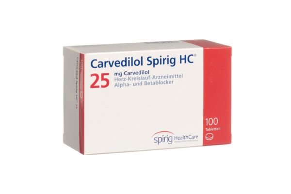 Carvédilol Spirig HC cpr 25 mg 100 pce