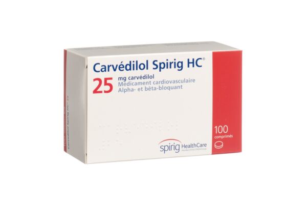 Carvédilol Spirig HC cpr 25 mg 100 pce