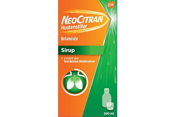 NeoCitran Antitussif sirop 15 mg/10ml fl verre 200 ml
