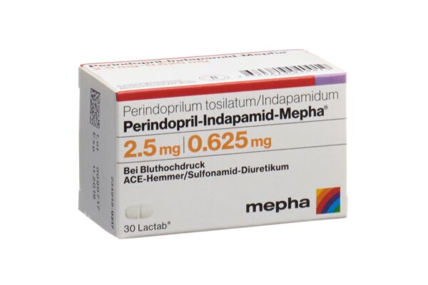 Perindopril-Indapamid-Mepha cpr pell 2.5/0.625 mg bte 30 pce