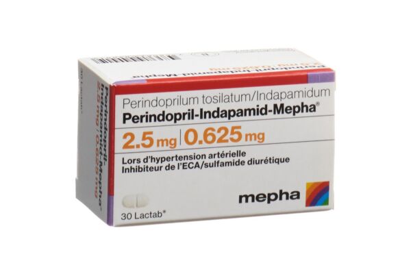 Perindopril-Indapamid-Mepha cpr pell 2.5/0.625 mg bte 30 pce