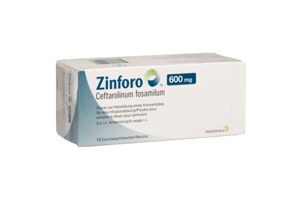 Zinforo subst sèche 600 mg i.v. flac 10 pce