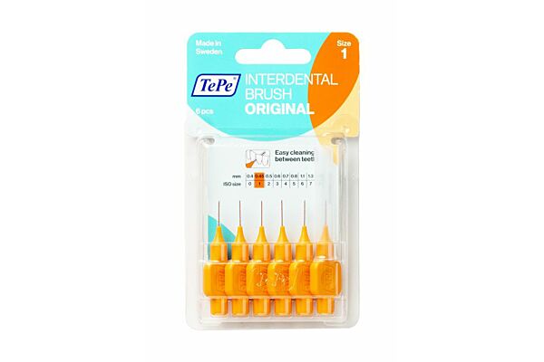 TePe Interdental Brush 0.45mm orange Blist 6 Stk