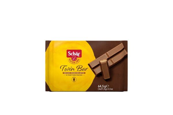 Schär twinny snack de chocolat sans gluten 3 x 21.5 g