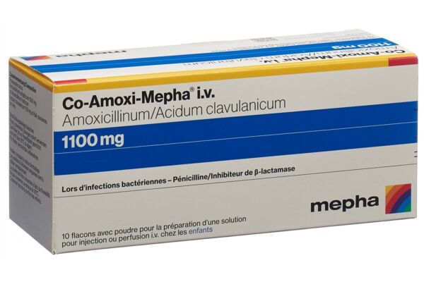 Co-Amoxi-Mepha Trockensub 1100 mg Durchstf 10 Stk