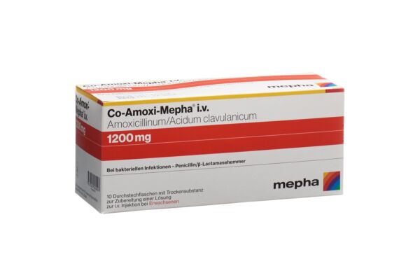 Co-Amoxi-Mepha subst sèche 1200 mg flac 10 pce