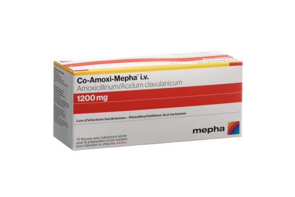 Co-Amoxi-Mepha Trockensub 1200 mg Durchstf 10 Stk