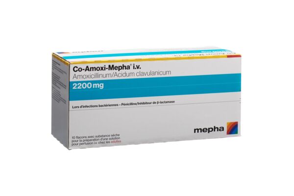 Co-Amoxi-Mepha Trockensub 2200 mg in Durchstechflasche 100 ml 10 Stk