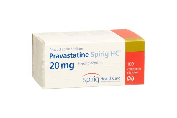 Pravastatin Spirig HC Tabl 20 mg 100 Stk