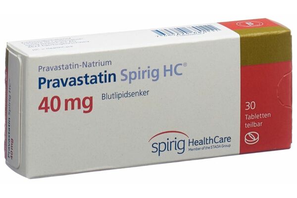 Pravastatin Spirig HC Tabl 40 mg 30 Stk