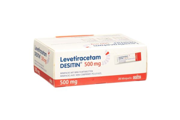 Levetiracetam DESITIN Minipacks avec mini-comprimés pelliculés 500 mg sach 20 pce