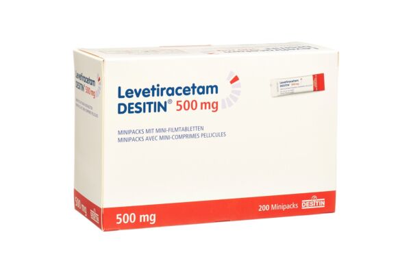 Levetiracetam DESITIN Minipacks avec mini-comprimés pelliculés 500 mg sach 200 pce