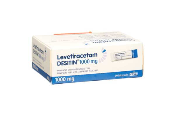 Levetiracetam DESITIN Minipacks avec mini-comprimés pelliculés 1000 mg sach 30 pce