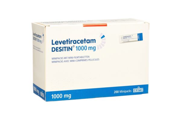 Levetiracetam DESITIN Minipacks avec mini-comprimés pelliculés 1000 mg sach 200 pce
