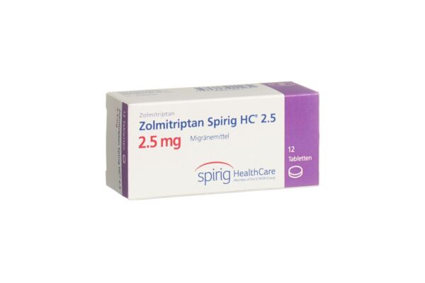 Zolmitriptan Spirig HC Tabl 2.5 mg 12 Stk