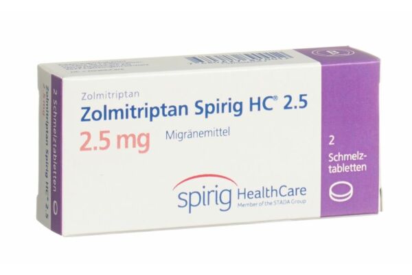 Zolmitriptan Spirig HC Schmelztabl 2.5 mg 2 Stk