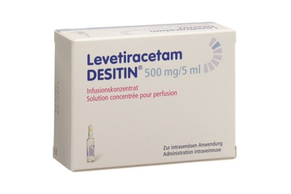 Levetiracetam DESITIN conc perf 500 mg/5ml 10 amp 5 ml