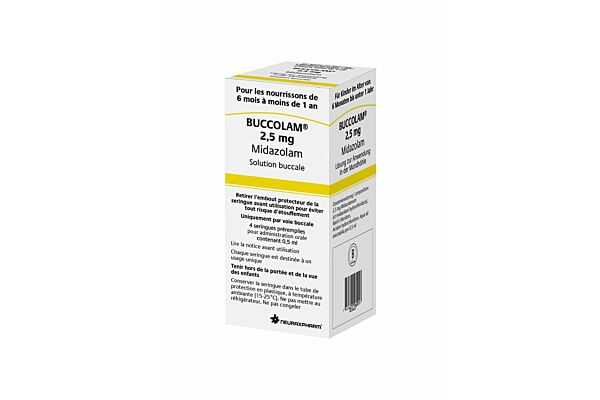Buccolam sol 2.5 mg/0.5ml ser pré 4 pce