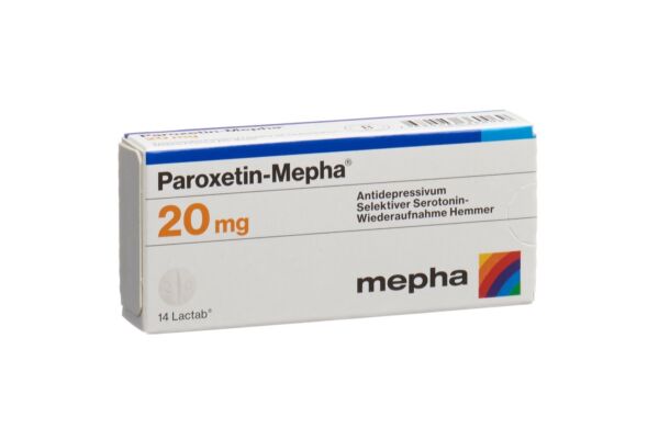 Paroxetin-Mepha cpr pell 20 mg 14 pce