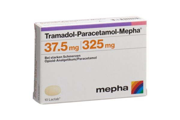 Tramadol-Paracetamol-Mepha Lactab 37.5/325 mg 10 pce