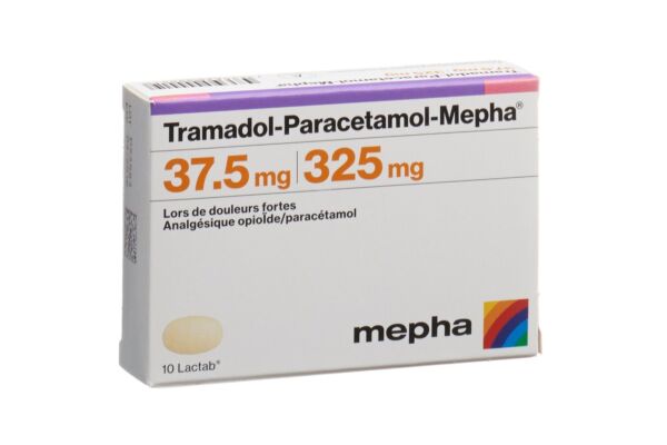 Tramadol-Paracetamol-Mepha Lactab 37.5/325 mg 10 Stk